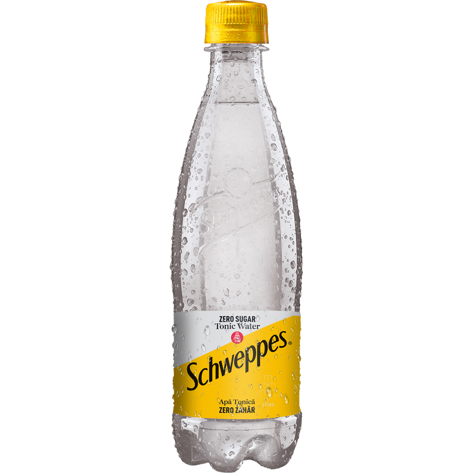 Schweppes Zero Apă Tonică, pet, 0.5L