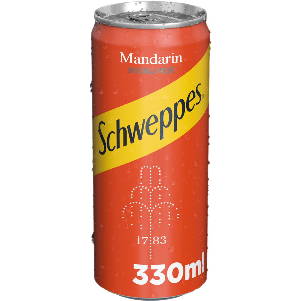 Schweppes Mandarin Apă Tonică, doză, 0.33L
