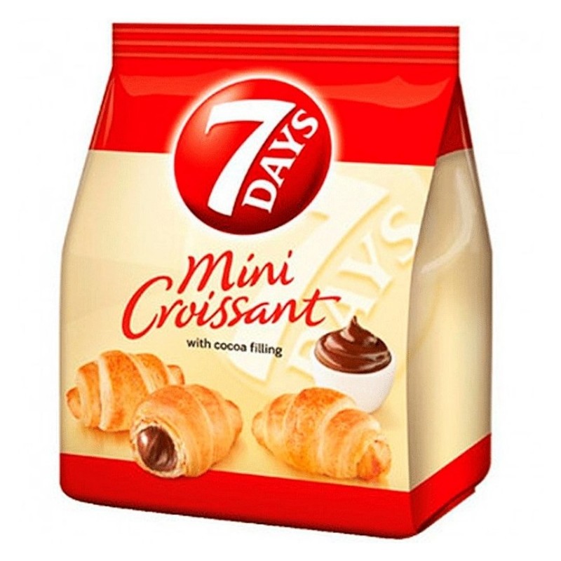 Mini croissante cu umplutura de cacao 185g