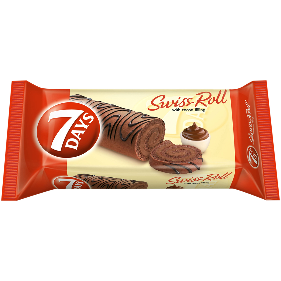Rulada elvetiana 7 Days cu umplutura de cacao 200g